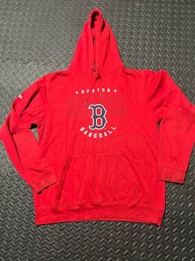 Stitches Red Boston Red Sox Baseball Hoodie